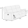 1 Piece Manual Motion Sofa Console Loveseat With Plush Back Cushion And Hidden Cup Holder - Auburn