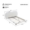 Queen Size Upholstered Platform Bed Frame With Split Headboard - White