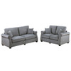 Contemporary 2 Piece Sofa Set With Matching Pillows