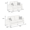 Contemporary 2 Piece Sofa Set With Matching Pillows