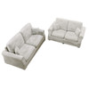 Contemporary 2 Piece Sofa Set With Matching Pillows