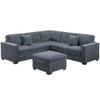 Modern Sectional Set With Cocktail Ottoman