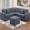 Modern Sectional Set With Cocktail Ottoman