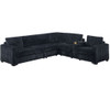 Modern Style L-Shape Sectional Set, USB Ports, Cup Holder