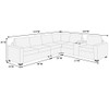 Modern Style L-Shape Sectional Set, USB Ports, Cup Holder