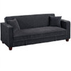 Modern Convertible Sofa With Hidden Storage USB Port, Cup Holder