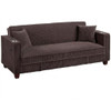 Modern Convertible Sofa With Hidden Storage USB Port, Cup Holder