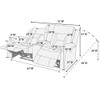 Modern Reclining Loveseat With Console, Cup Holders, Storage