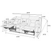 Modern Reclining Sofa With Pillow Arms And Headrest
