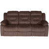 Modern Recliner Sofa With Pillow Arms, Plush Backrest, Horizontal Tufting, USB Charging Port
