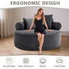 Round Sofa Bed With 3 Pillows For Living Room