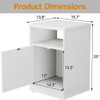 Nightstand With Door & Shelf, 2 Drawer Side Table