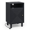 Nightstand With Charging Station & Storage
