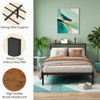 Platform Bed Frame With Charging Station & Headboard Shelves