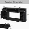 TV Stand With Adjustable Shelves & Double Doors