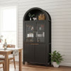 Fluted Tall Arched Pantry Cabinet With Adjustable Shelves