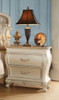 Chantelle - Nightstand With Granite Top - White