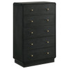 Burton - 5 Drawer Chest Of Drawers - Black