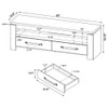 Tesoro - TV Stand With 2 Drawers - Mango Color
