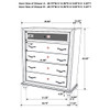 Randall - 5 Drawer Chest - White