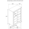 Harrison - 5 Drawer Bedroom Chest - Taupe