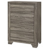 Funston - 4 Drawer Chest Of Drawers With Bar Handles - Brown Oak