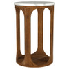 Eaton - Round Side Table - Brown / White