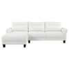 Granholm - Upholstered Curved Arm Sectional Sofa - White