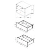 2 Drawer Nightstand With Drawer - Brown