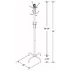 Coat Rack With 3 Tier Hooks For Entryway - Black