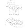 Franklin - Upholstered Padded Arm Glider Recliner - Charcoal