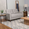 Harvey - Tufted Loveseat With Track Arm Design