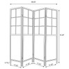 Gabby - 4 Panel Divider Folding Shoji Screen With Windowpane Details - Natural