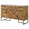 Paloma - 3 Door Herringbone Accent Cabinet - Natural