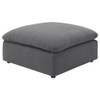 Greeley - Upholstered Square Ottoman With Cushion - Charcoal