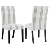 Draper - Upholstered Dining Chair (Set of 2) With Vertical Stripes - Beige