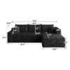 Cloud Sectional Sofa, Comfort U-Shaped Sofa For Living Room - Black