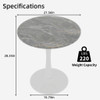 Coffee Table With Round Top For Living Rooms - Gray / White