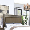 Queen Size Bed With Upholstered Headboard And Footboard Drawers - Brown