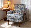 Floral Accent Armchair With Nailhead Trim