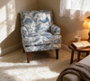 Floral Accent Armchair With Nailhead Trim