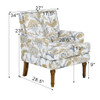Floral Accent Armchair With Nailhead Trim