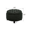 Storage Round Footstool Table Ottoman