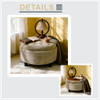 Storage Round Footstool Table Ottoman