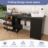 Foldable Sewing Table With Locking Casters