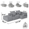 Modern Oversized Diy Combination, Modular Sectional Sofa With Pillows