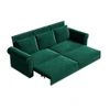 3 In 1 Convertible Sleeper Sofa With Nailhead Trim & Rolled Arm