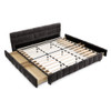 Modern Platform Bed Frame With Thick Fabric
