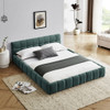 Modern Platform Bed Frame With Thick Fabric