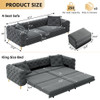 3 In 1 Convertible Sleeper, Deep Seat Pull Out Sofa Bed, Button Tufted
